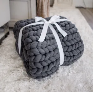 Merino Wool Chunky Blanket