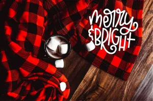 Merry And Bright Fleece Buffalo Plaid Blanket - Free Shipping