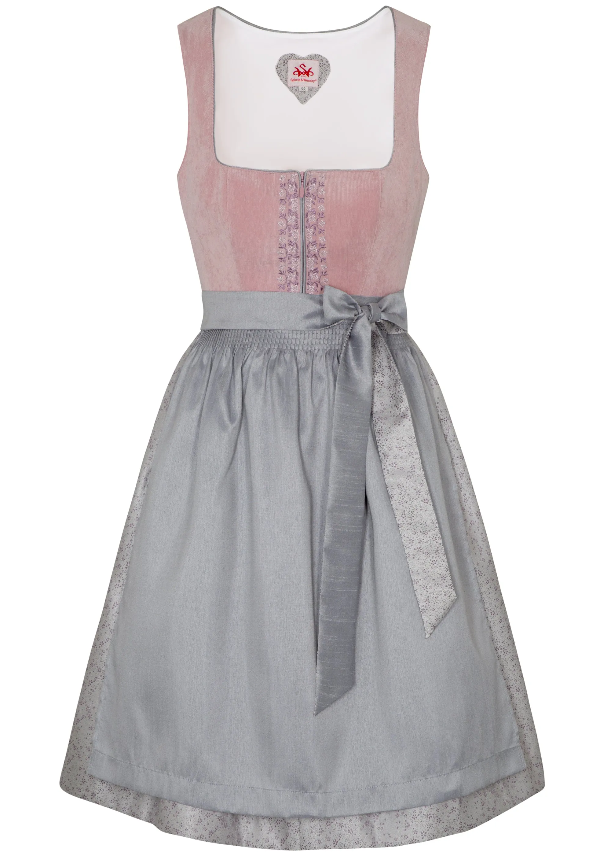 Midi Dirndl 2pcs. 60cm "Demo" mallow (40)