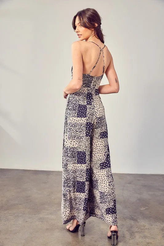 Mustard Seed Junior Paisley Printed Cami Jumpsuit