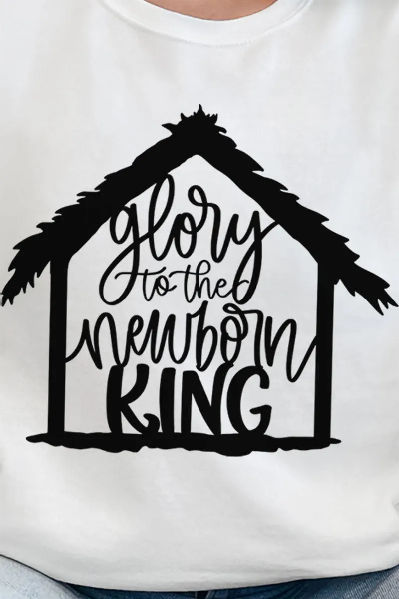 Nativity Glory To The Newborn King Unisex NuBlend Crew Sweatshirt