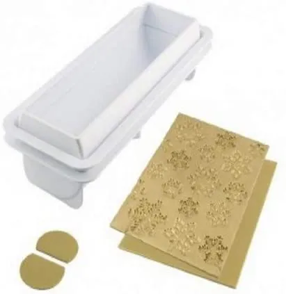 New in box! Silikomart 3D Mold Frozen Bache Cake Pan, Grey! Makes Cold or Frozen Yule Logs in 3D!