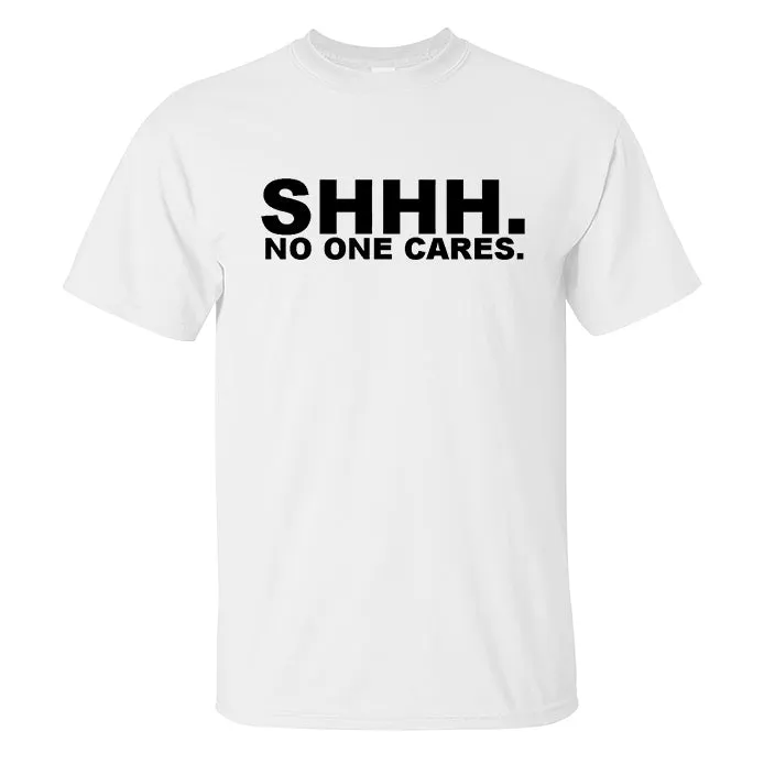 No One Cares Printed Fashionable Men's T-shirt