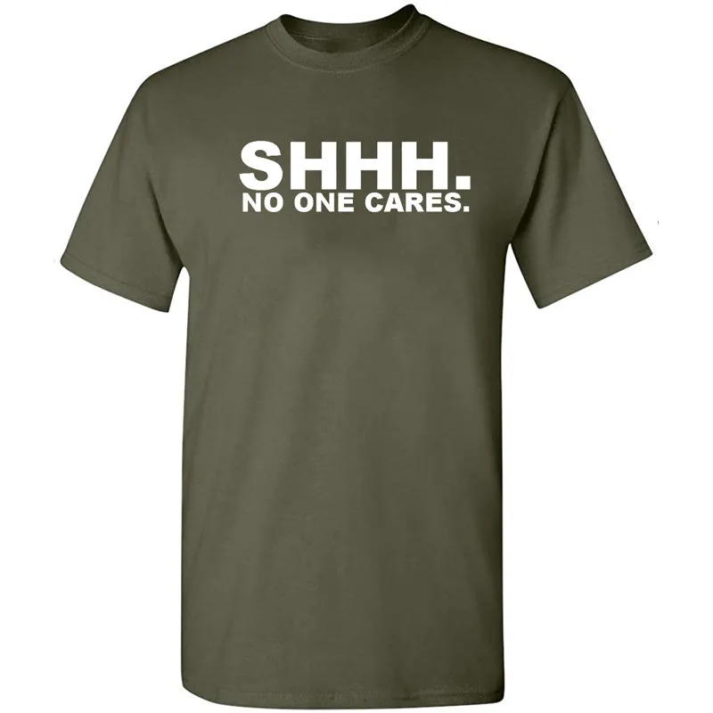 No One Cares Printed Fashionable Men's T-shirt