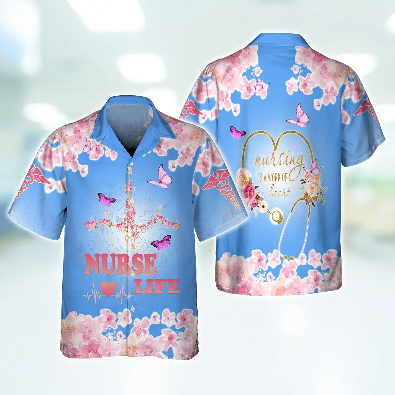 Nursing Is A Work Of Heart Nurse 3D Full Print Shirts