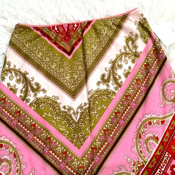 NWT Vintage 90’s/Y2K paisley print scarf mini skirt