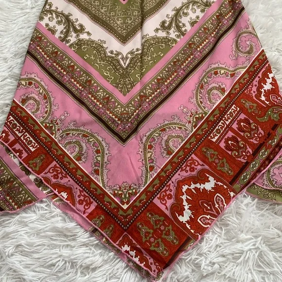 NWT Vintage 90’s/Y2K paisley print scarf mini skirt
