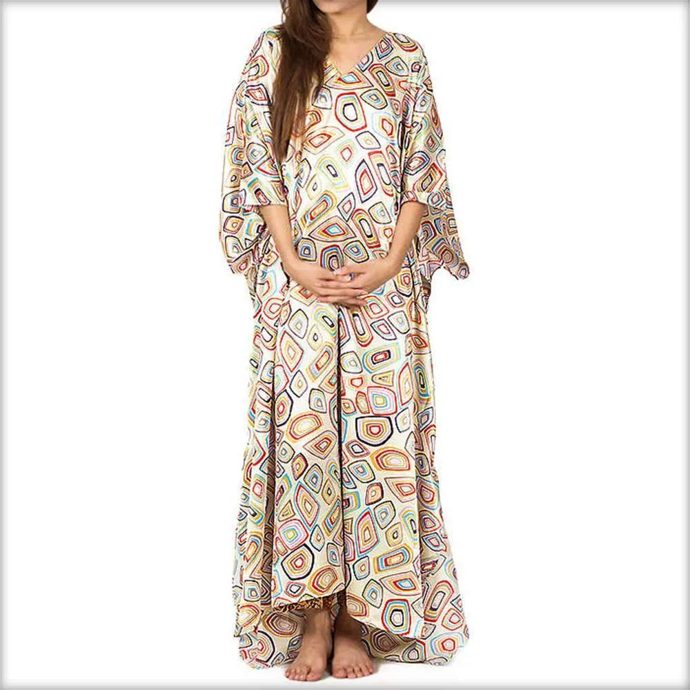 Off-White Printed Long Kaftan