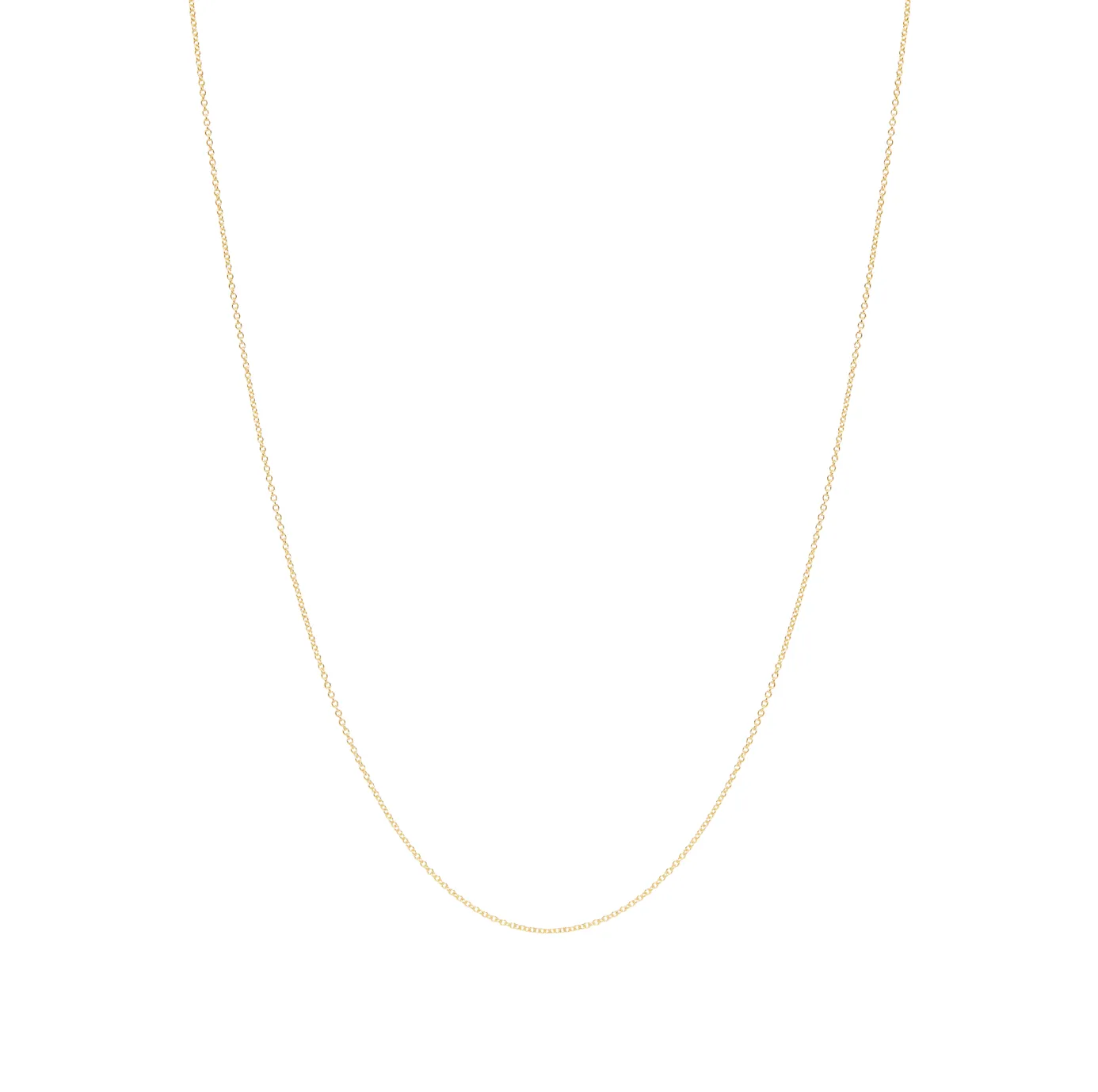 Oval Cable Chain Necklace - Gold