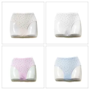 Pack of 2 Flower Dotted Panty - Cotton Jersey Panty - Mix Colours