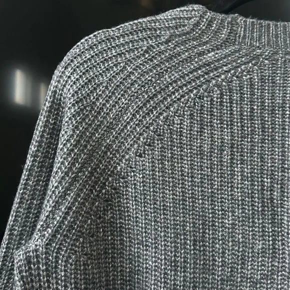 PAIGE Richelle Rib Knit Gray Sweater, Size M