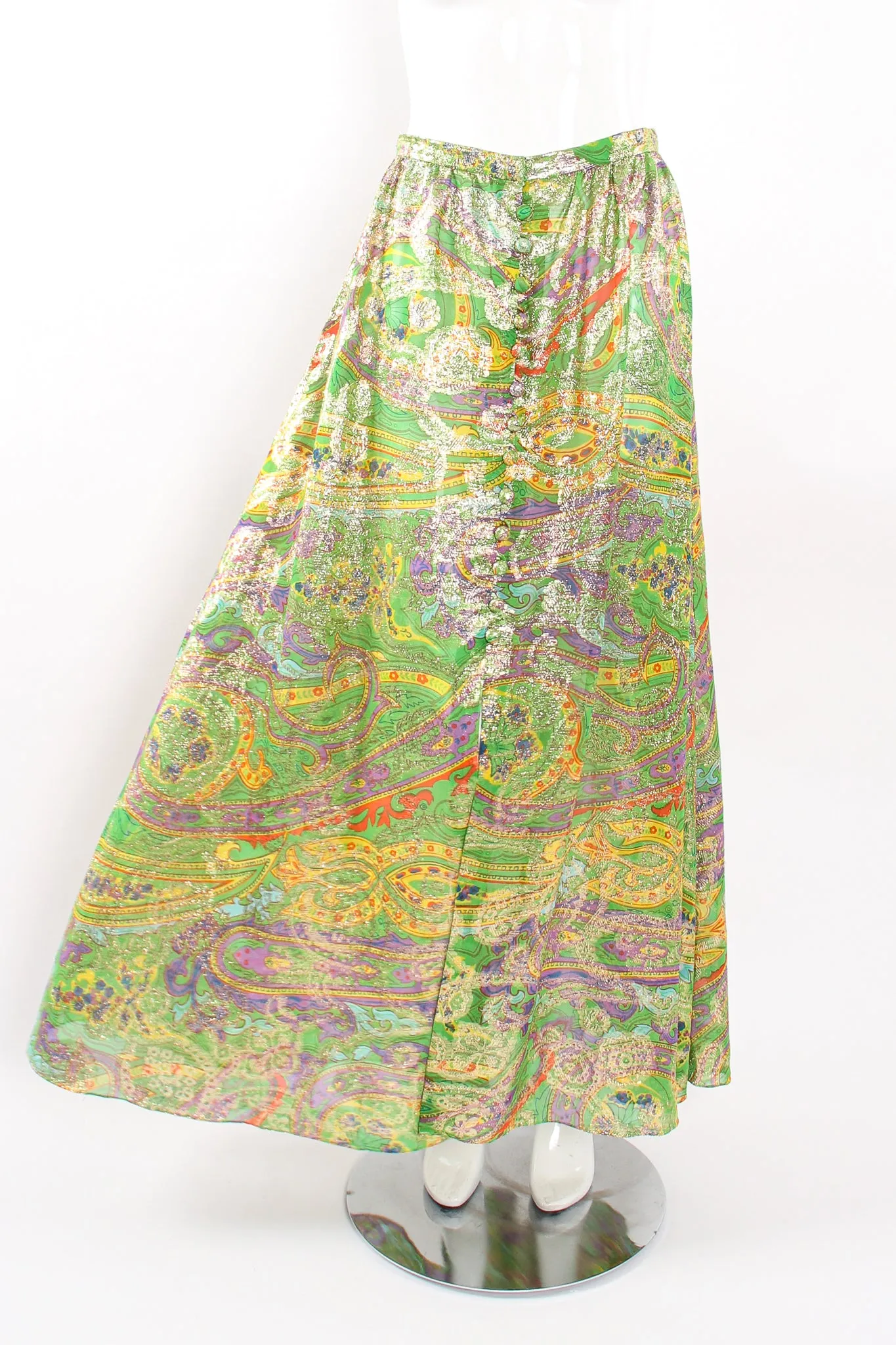 Paisley Brocade Maxi Skirt