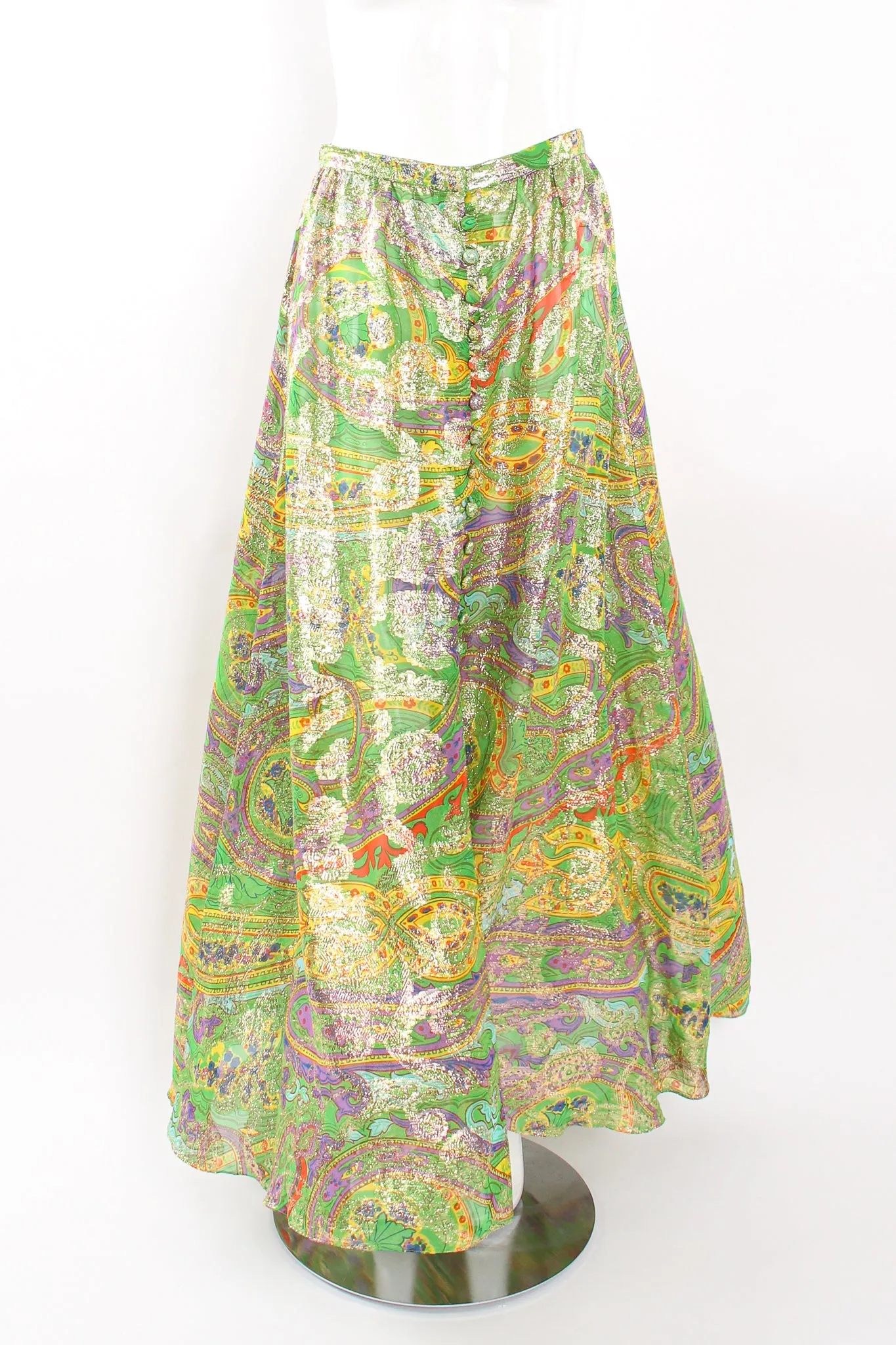 Paisley Brocade Maxi Skirt