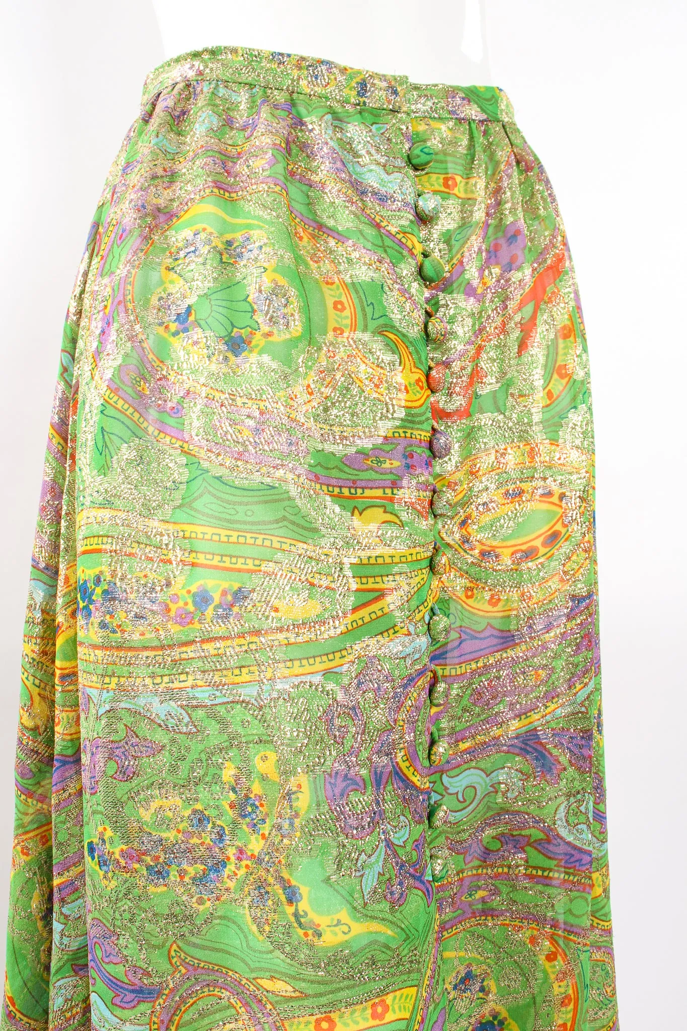 Paisley Brocade Maxi Skirt