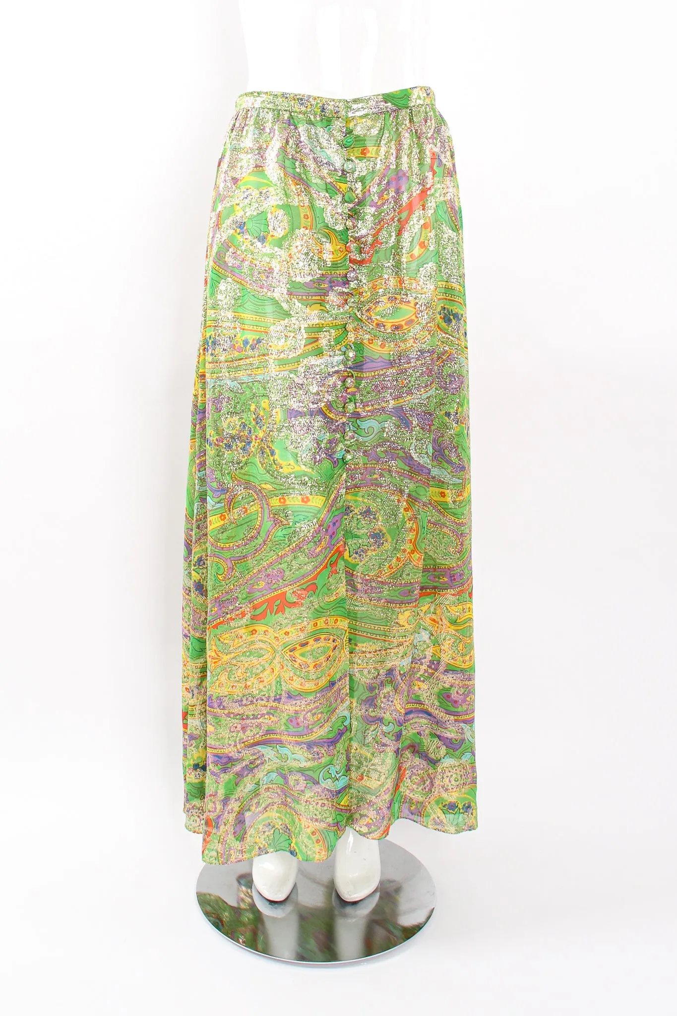 Paisley Brocade Maxi Skirt