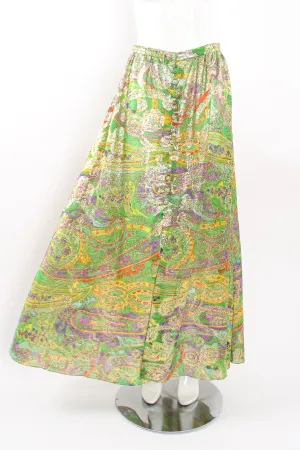 Paisley Brocade Maxi Skirt