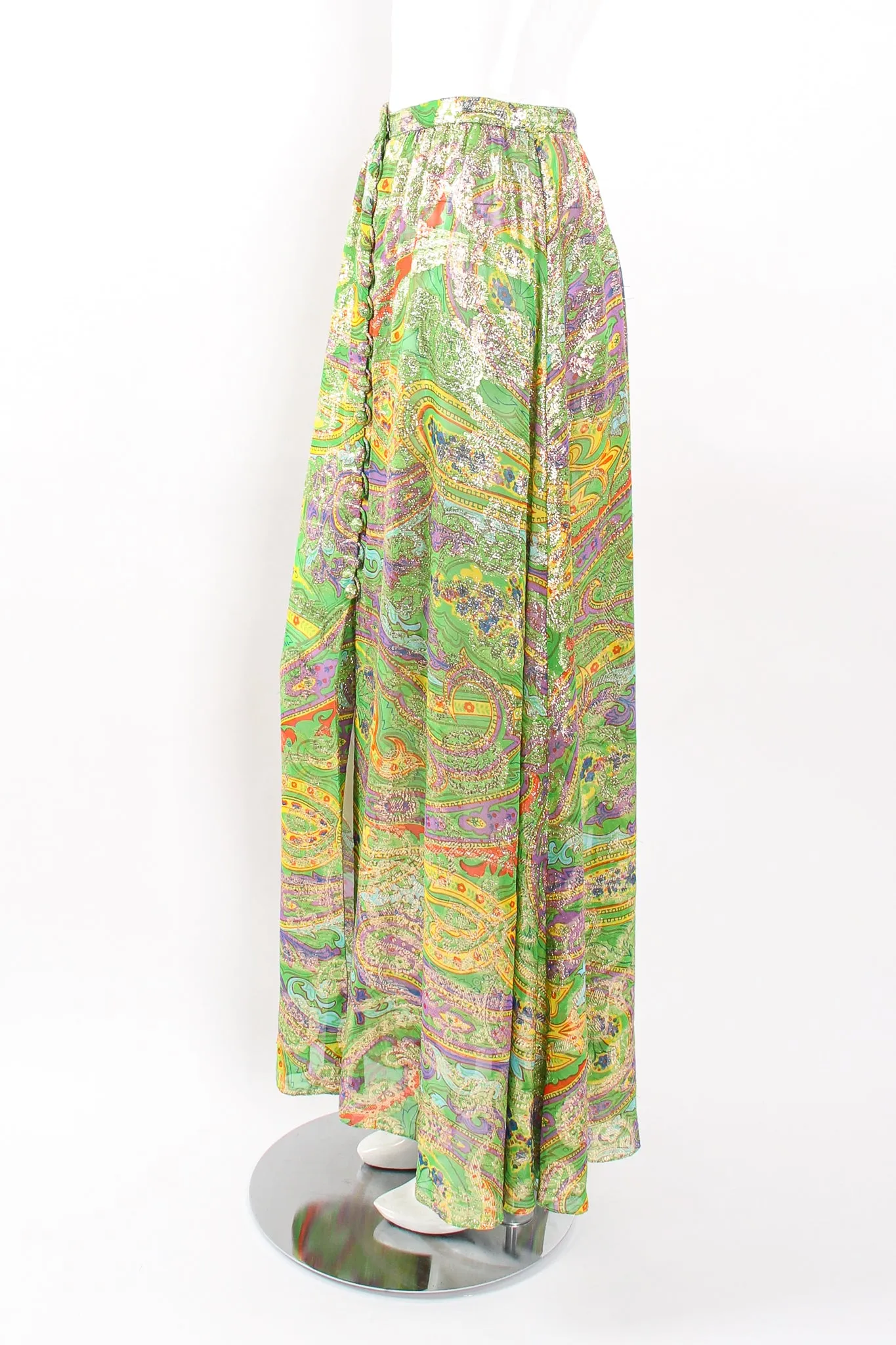 Paisley Brocade Maxi Skirt