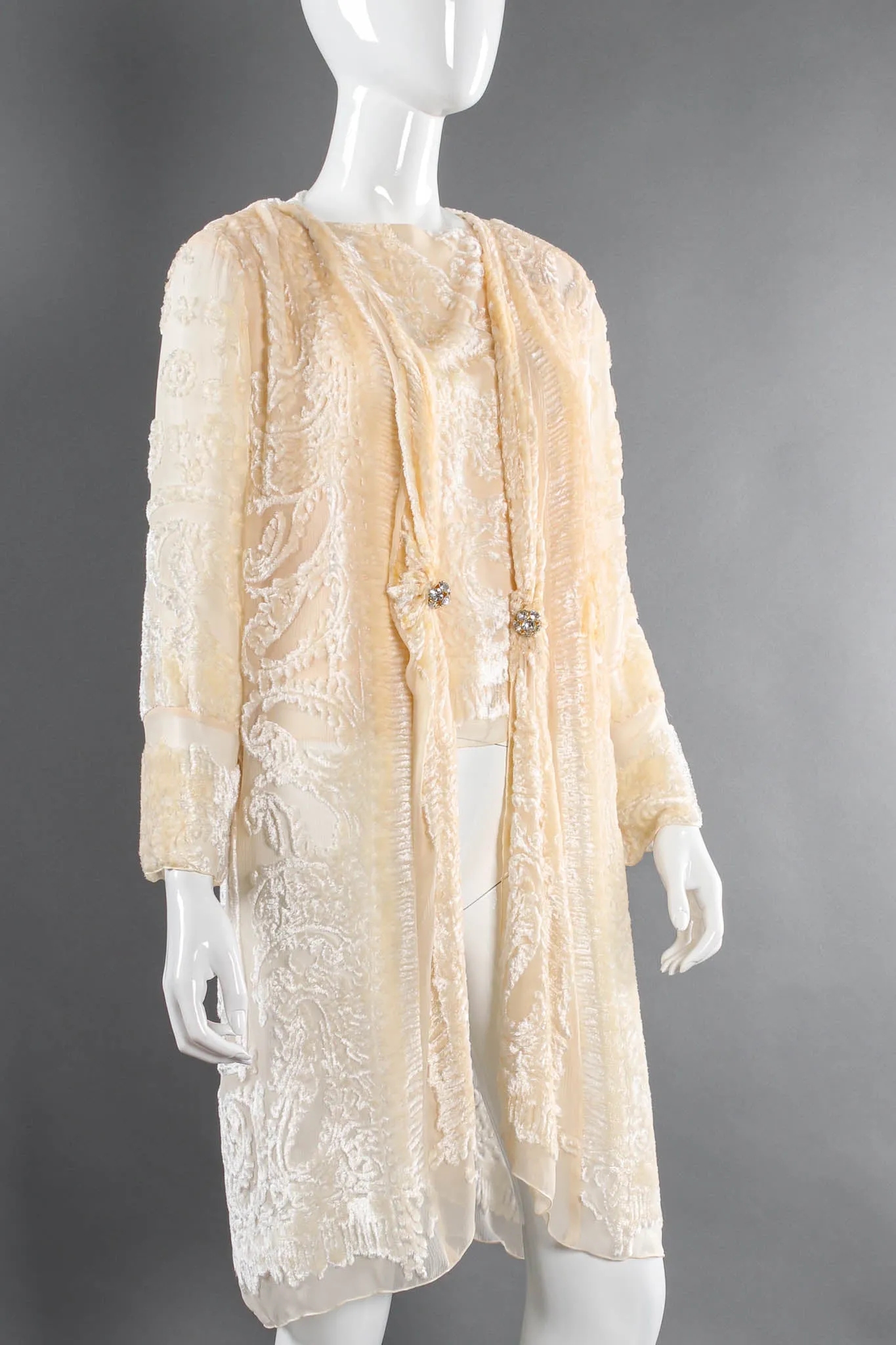 Paisley Floral Silk Duster & Top Set