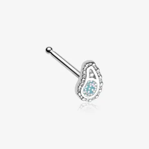 Paisley Mandala Sparkle Nose Stud Ring