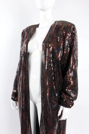 Paisley Sequin Duster Coat