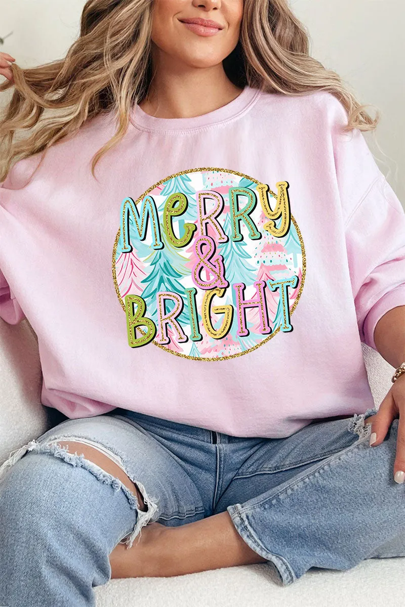 Pastel Merry And Bright Unisex NuBlend Crew Sweatshirt