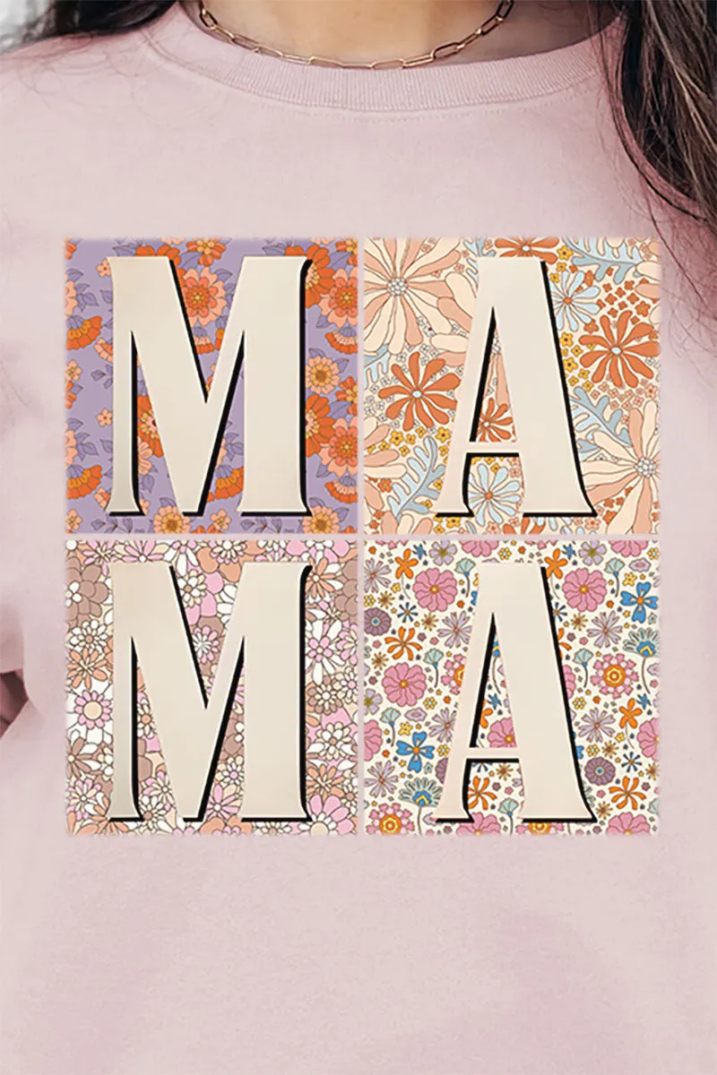Patchwork Floral Mama Unisex NuBlend Crew Sweatshirt