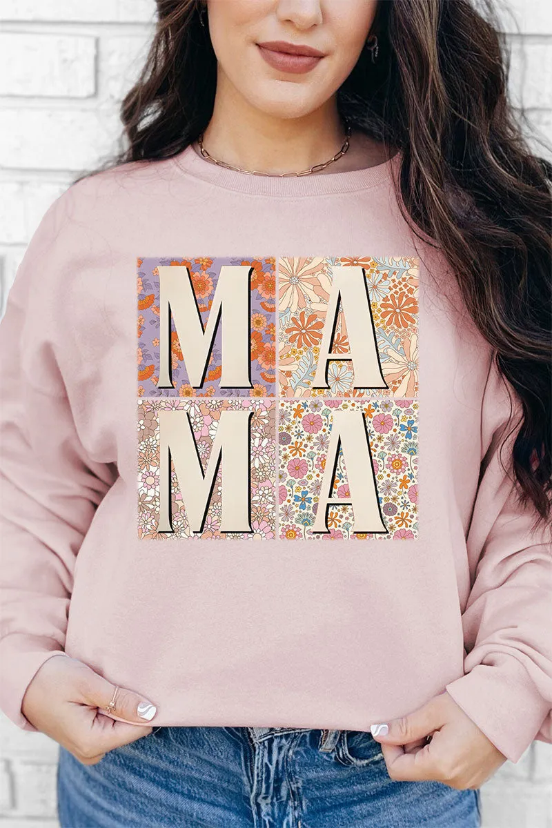 Patchwork Floral Mama Unisex NuBlend Crew Sweatshirt