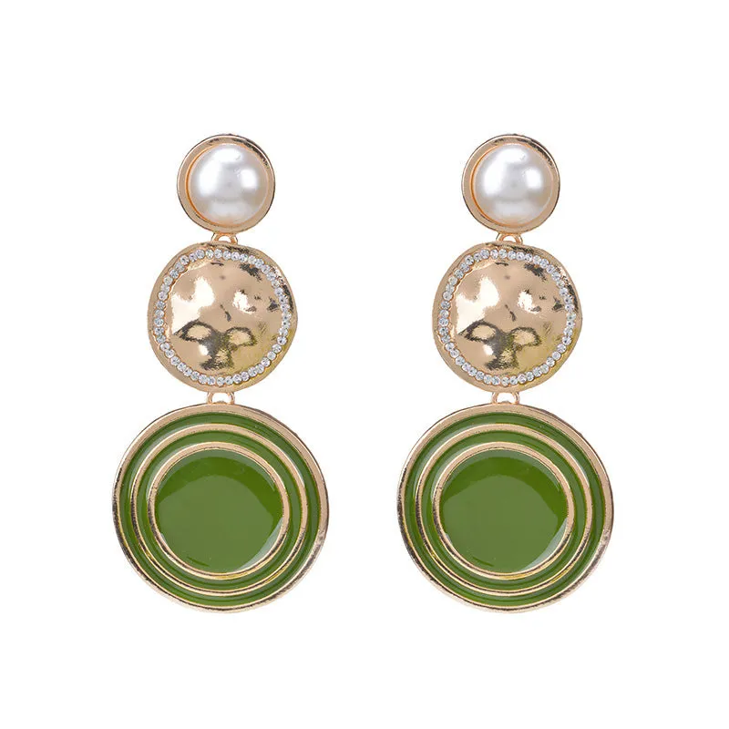 Personality Simple Earrings Trend Big Brand Geometry Round Earrings Original Earrings Female