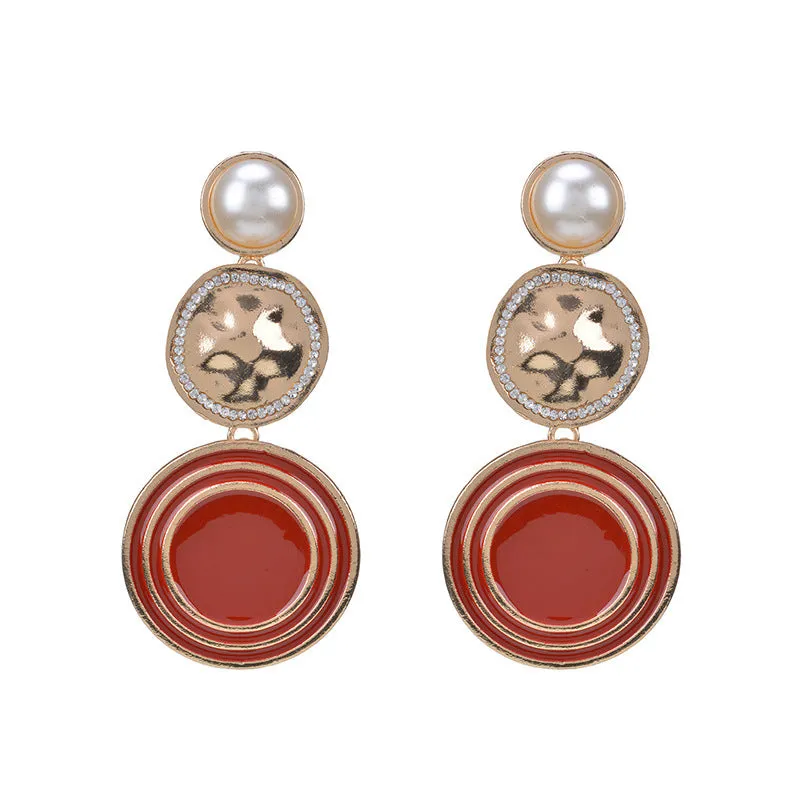 Personality Simple Earrings Trend Big Brand Geometry Round Earrings Original Earrings Female