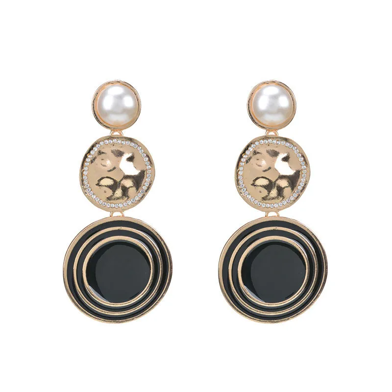Personality Simple Earrings Trend Big Brand Geometry Round Earrings Original Earrings Female