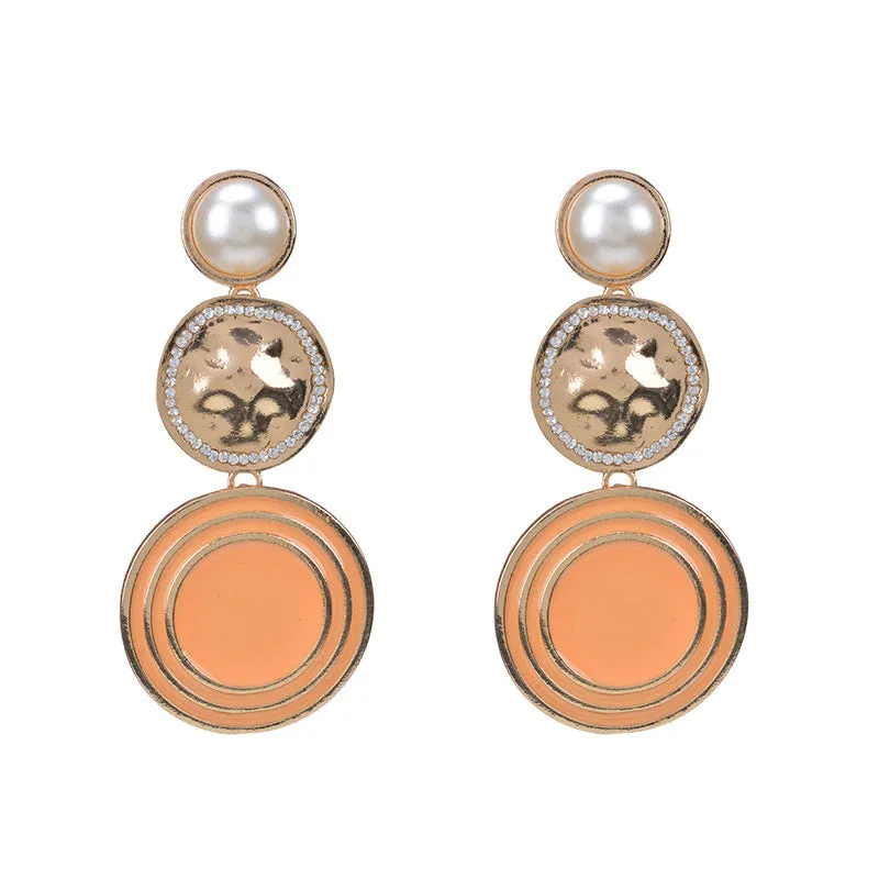 Personality Simple Earrings Trend Big Brand Geometry Round Earrings Original Earrings Female