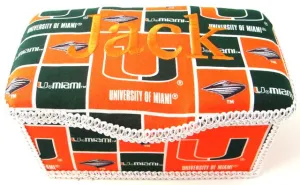 Personalized Baby Wipe Case, University of Miami (Nursery Size)