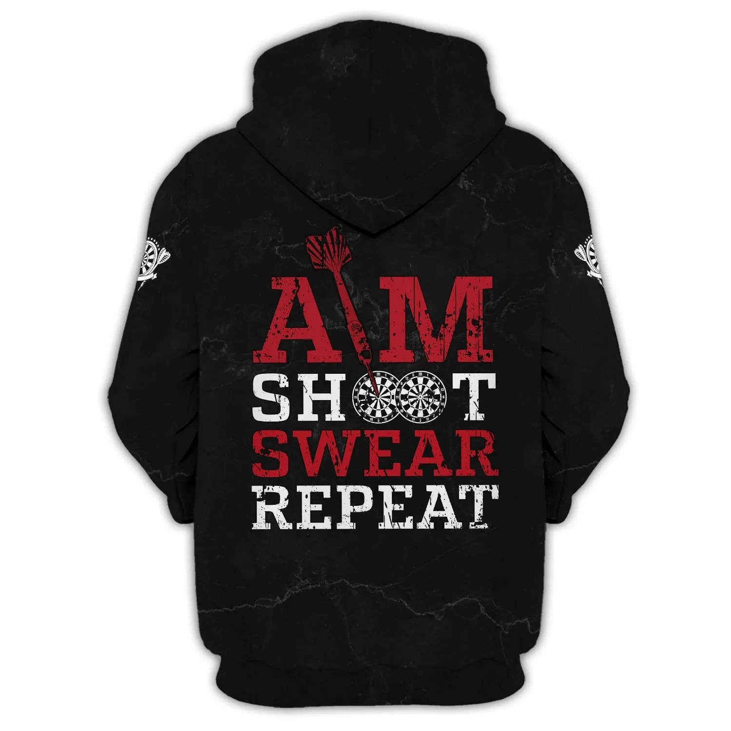 Personalized Name Aim Shoot Swear Repeat 3D Printed Shirts