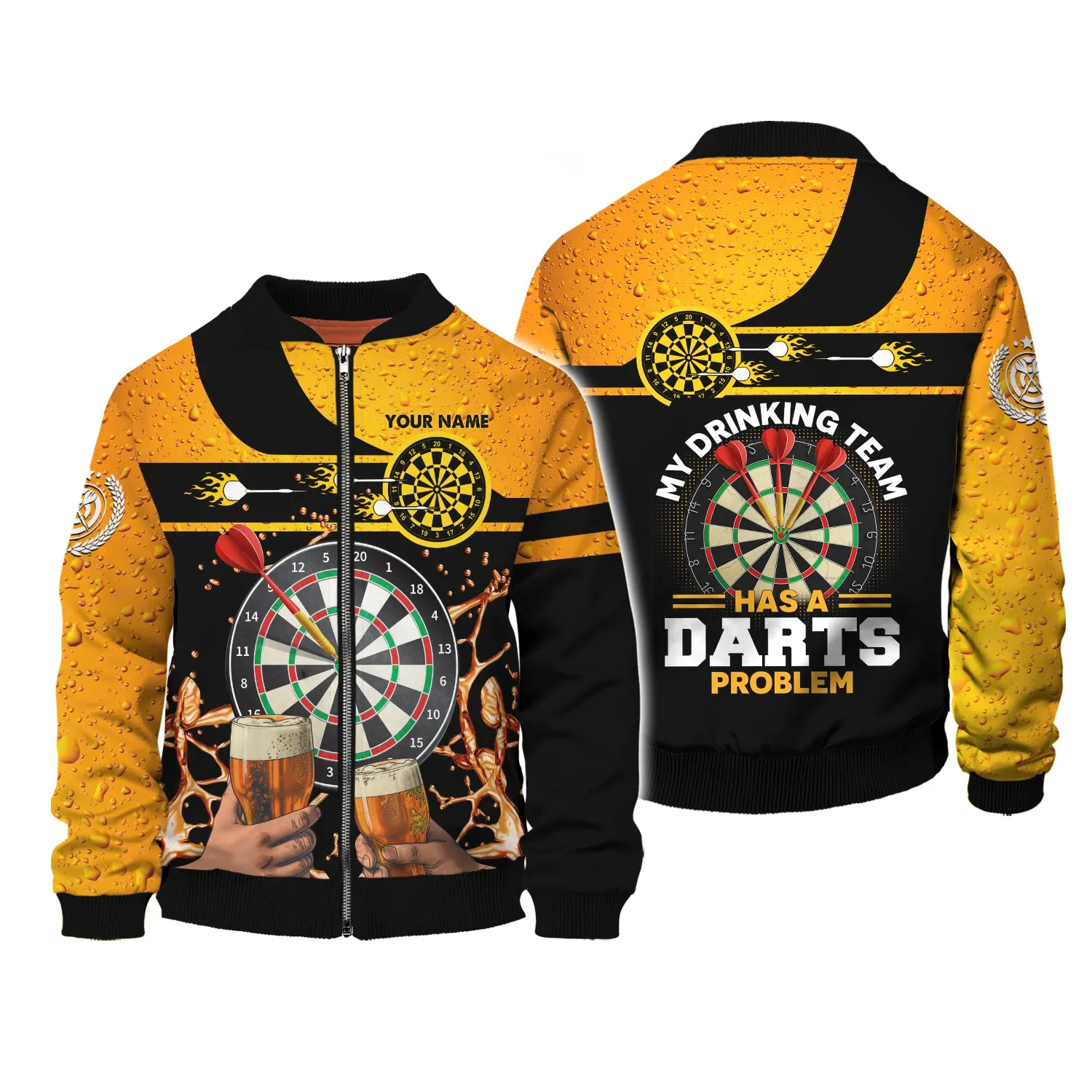 Personalized Name My Drinking Team Has A Darts Problem 3D Printed Shirts