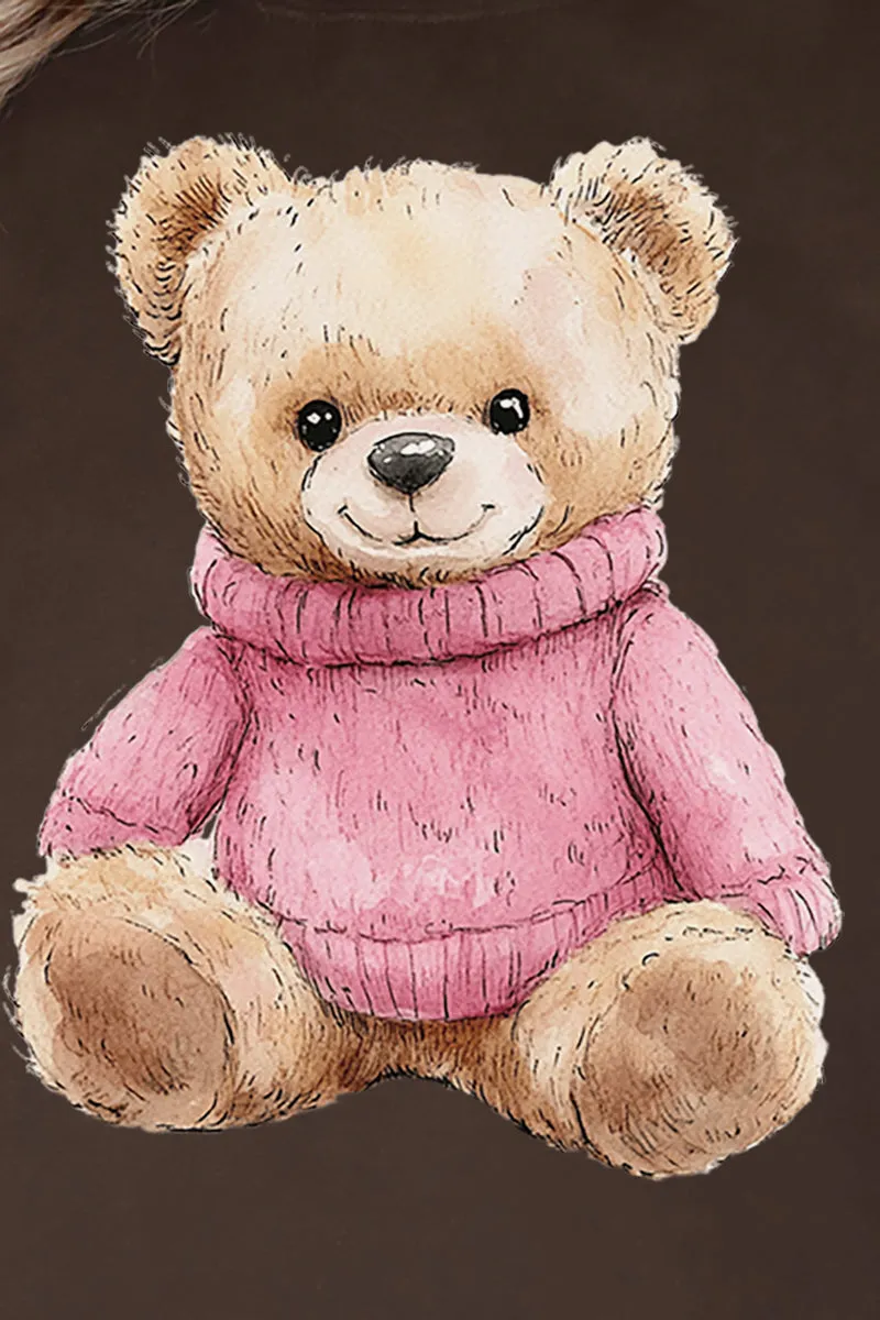 Pink Vintage Teddy Bear Unisex NuBlend Crew Sweatshirt