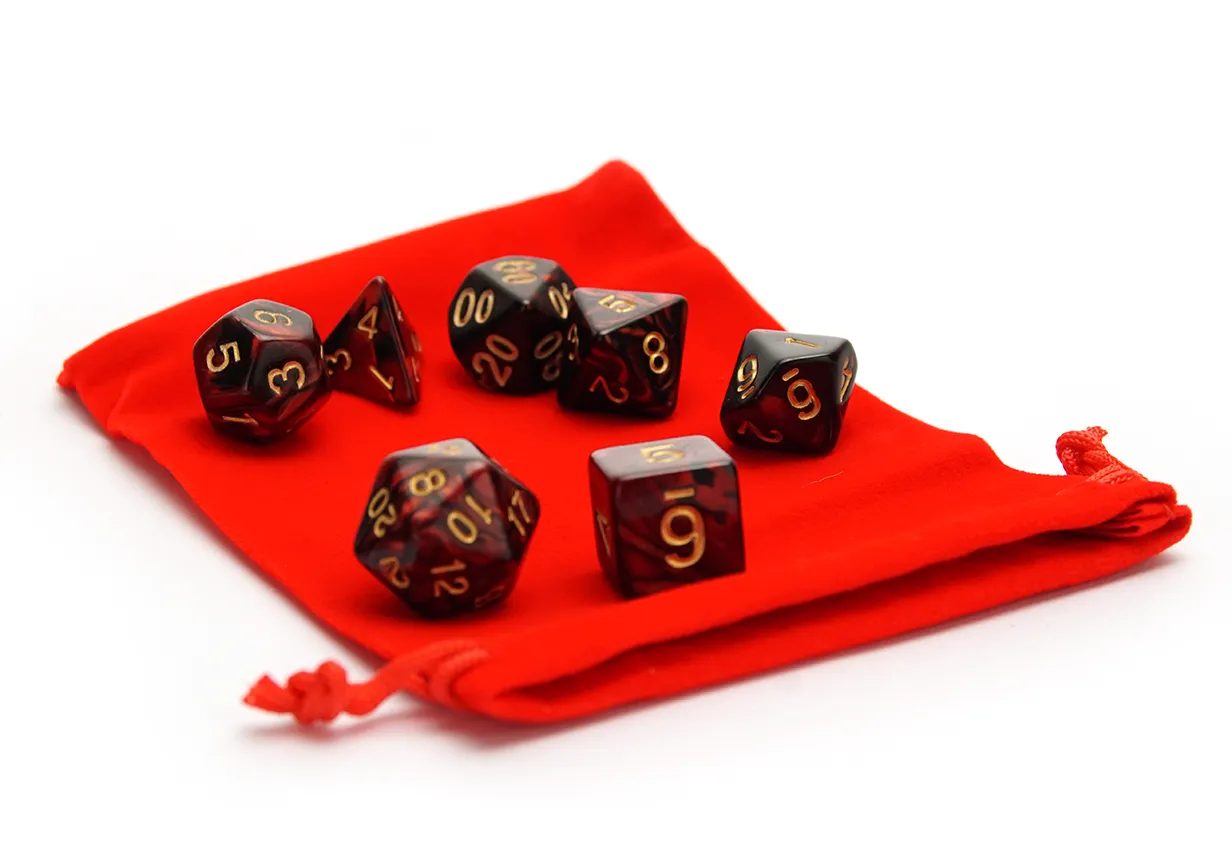 Plain Dice Bag - Red