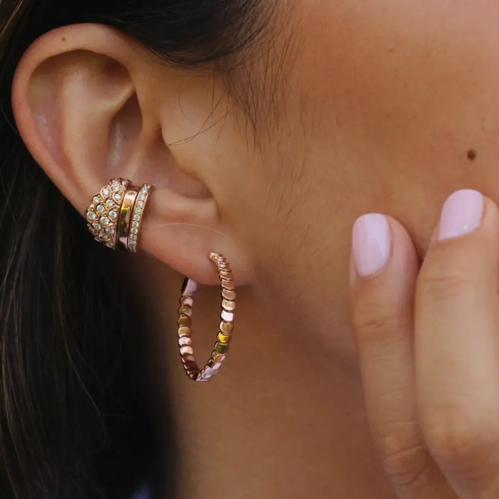Plain Ear Cuff in White Gold