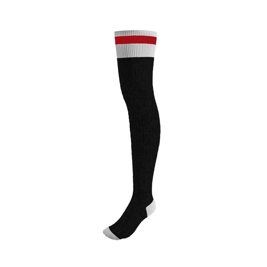 Pook Black Thigh High Socks