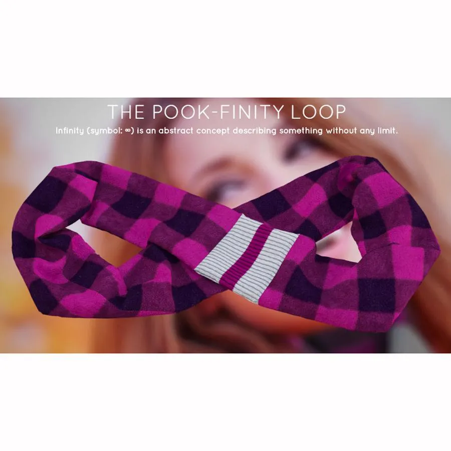 Pook Finity Pink Plaid Fleece Scarf