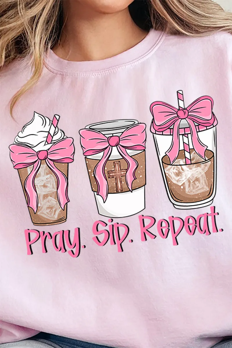 Pray Sip Repeat Unisex NuBlend Crew Sweatshirt