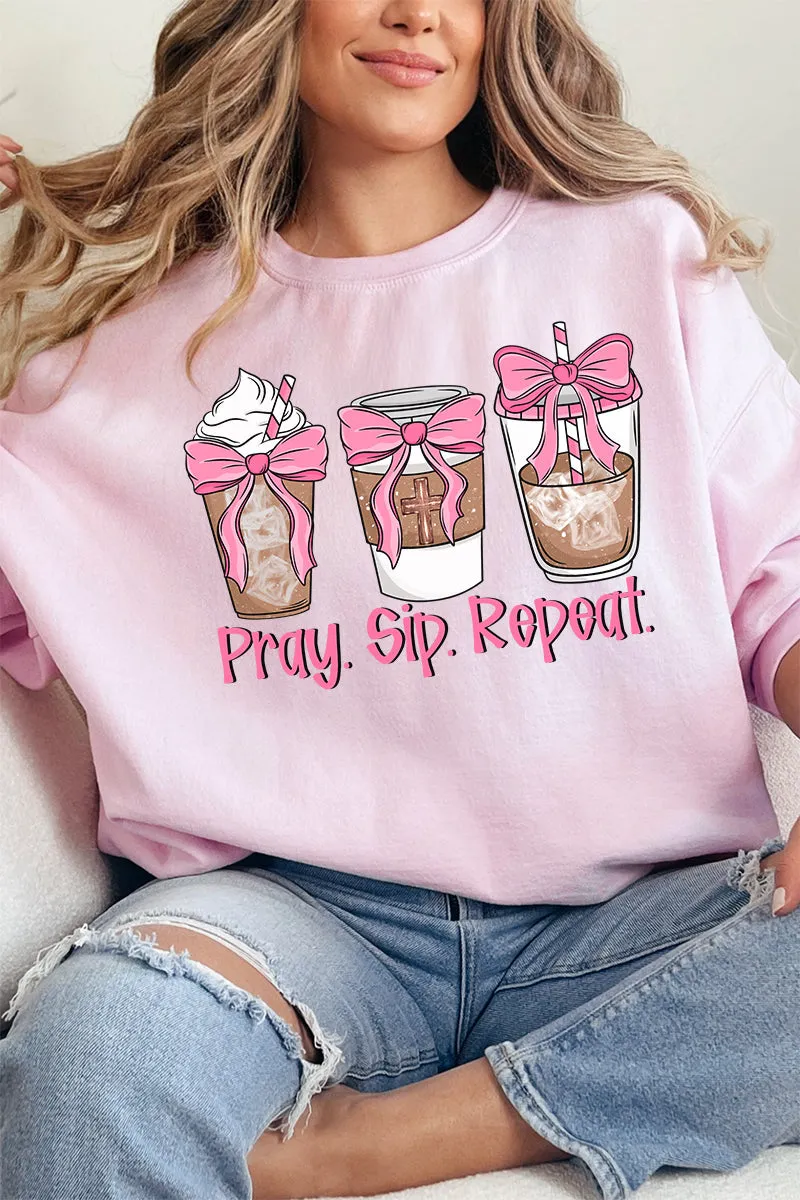 Pray Sip Repeat Unisex NuBlend Crew Sweatshirt