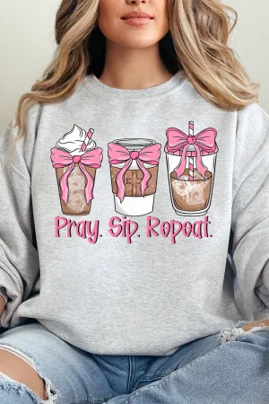 Pray Sip Repeat Unisex NuBlend Crew Sweatshirt