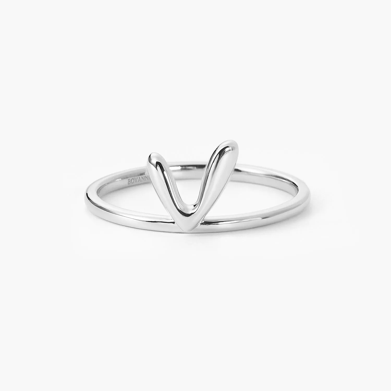 Rabbit Ears Love Double Ring Fashion Stacking Double Color Matching Models Self Love Layered Heart Ring
