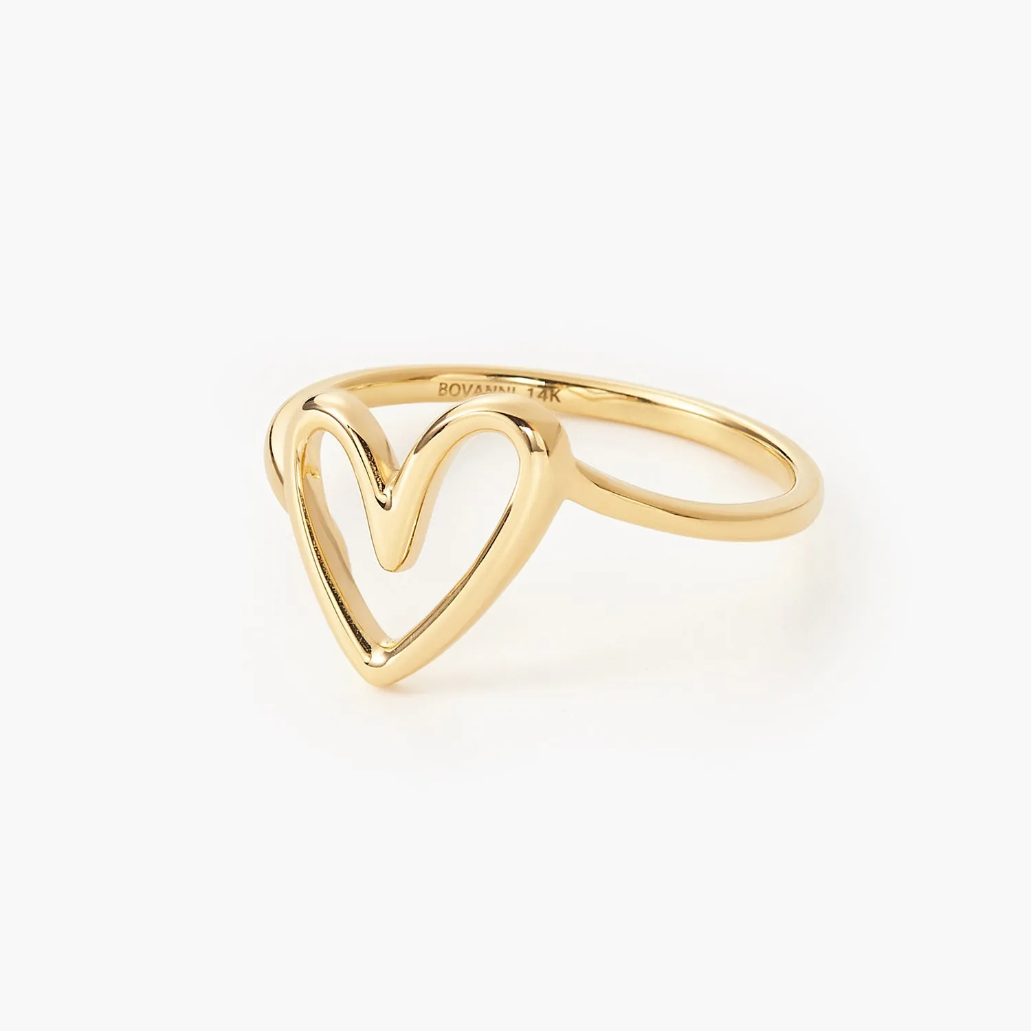 Rabbit Ears Love Double Ring Fashion Stacking Double Color Matching Models Self Love Layered Heart Ring