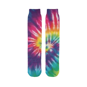 Rainbow Swirl Tie Dye Tube Socks