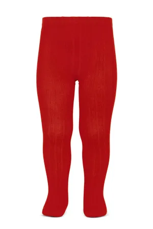 Red Ribbed Tights
