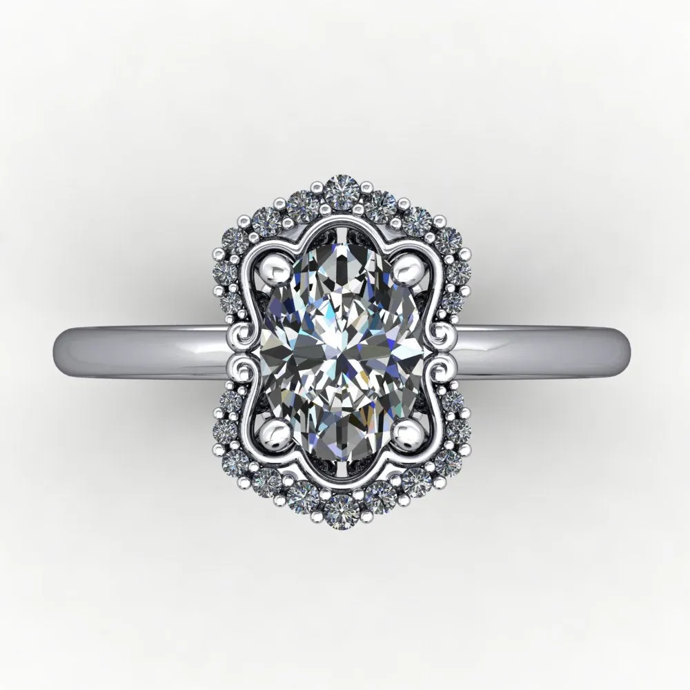Remington Halo Engagement Ring (setting only)