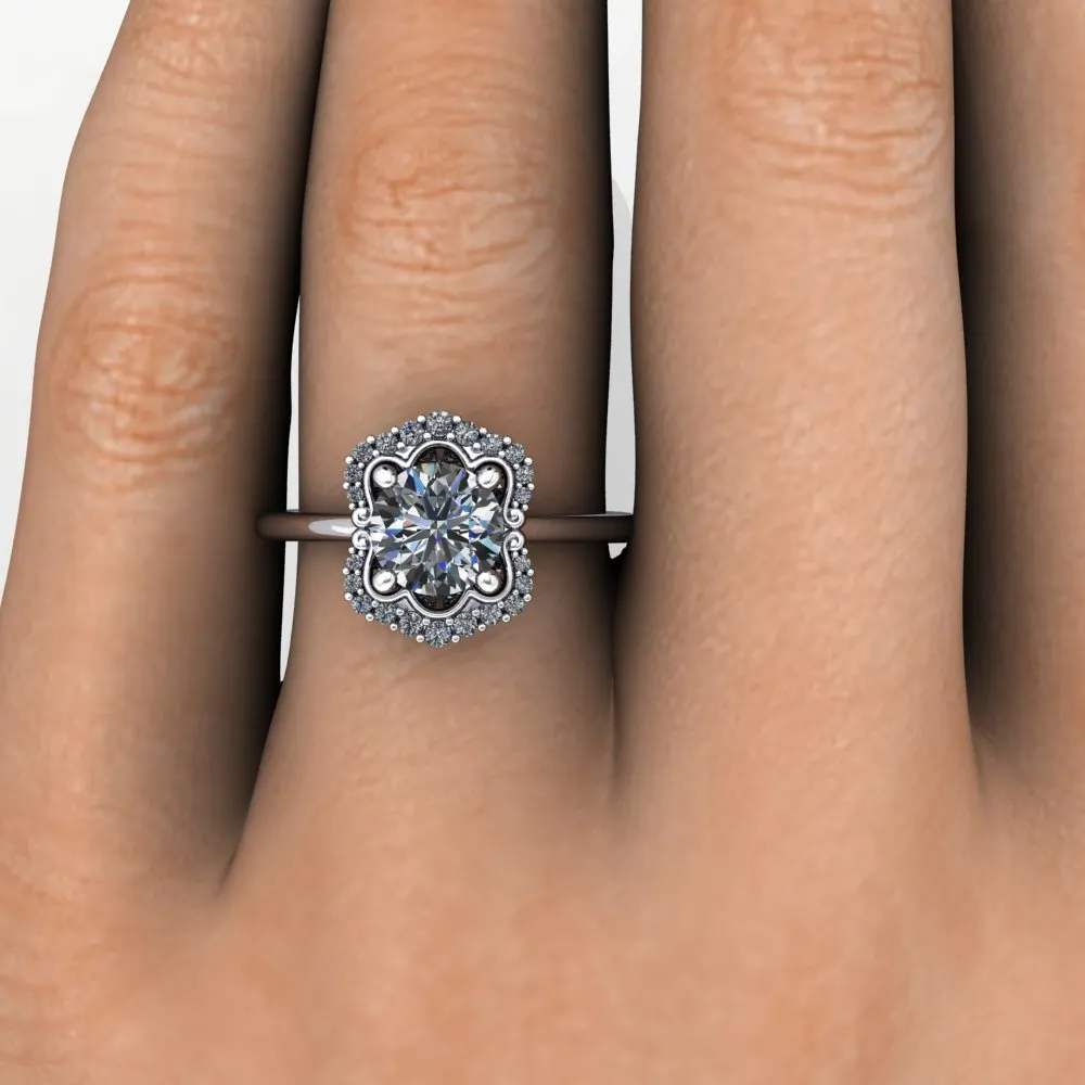 Remington Halo Engagement Ring (setting only)