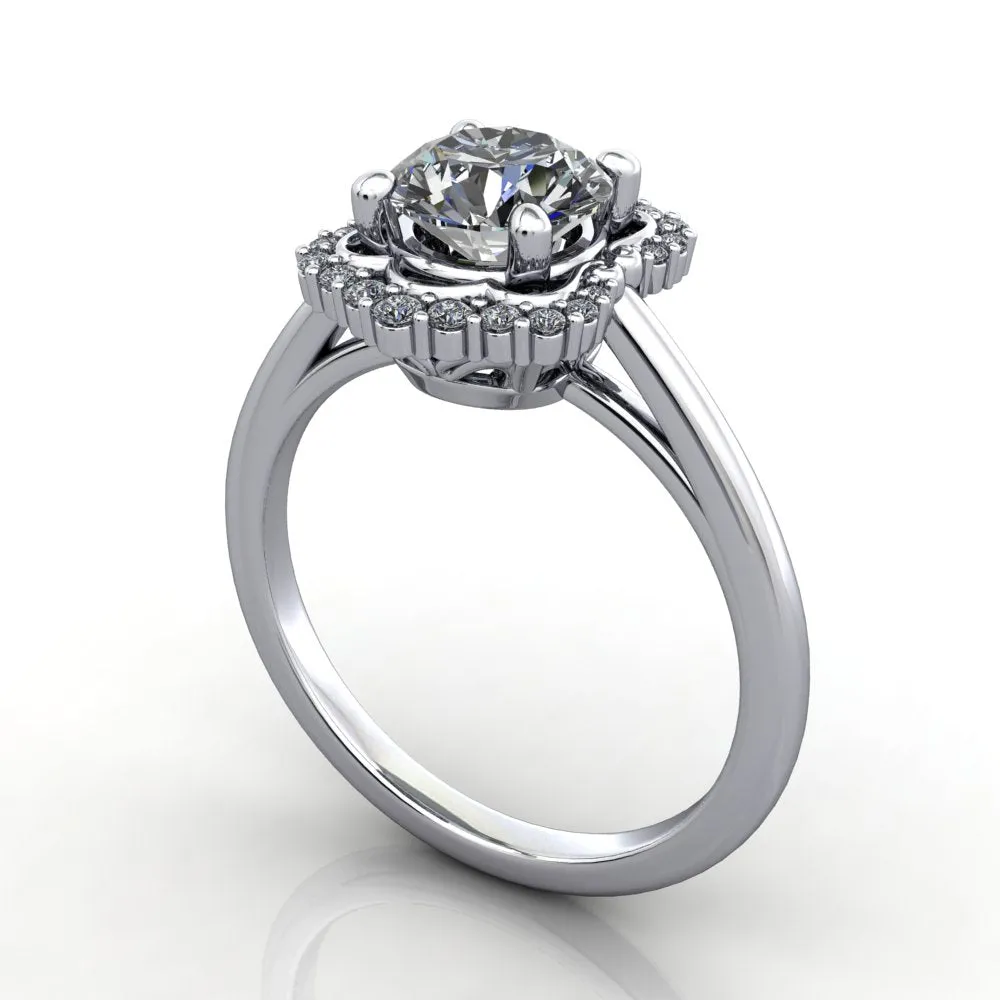 Remington Halo Engagement Ring (setting only)