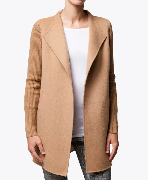 Ribbed Sleeve Coat